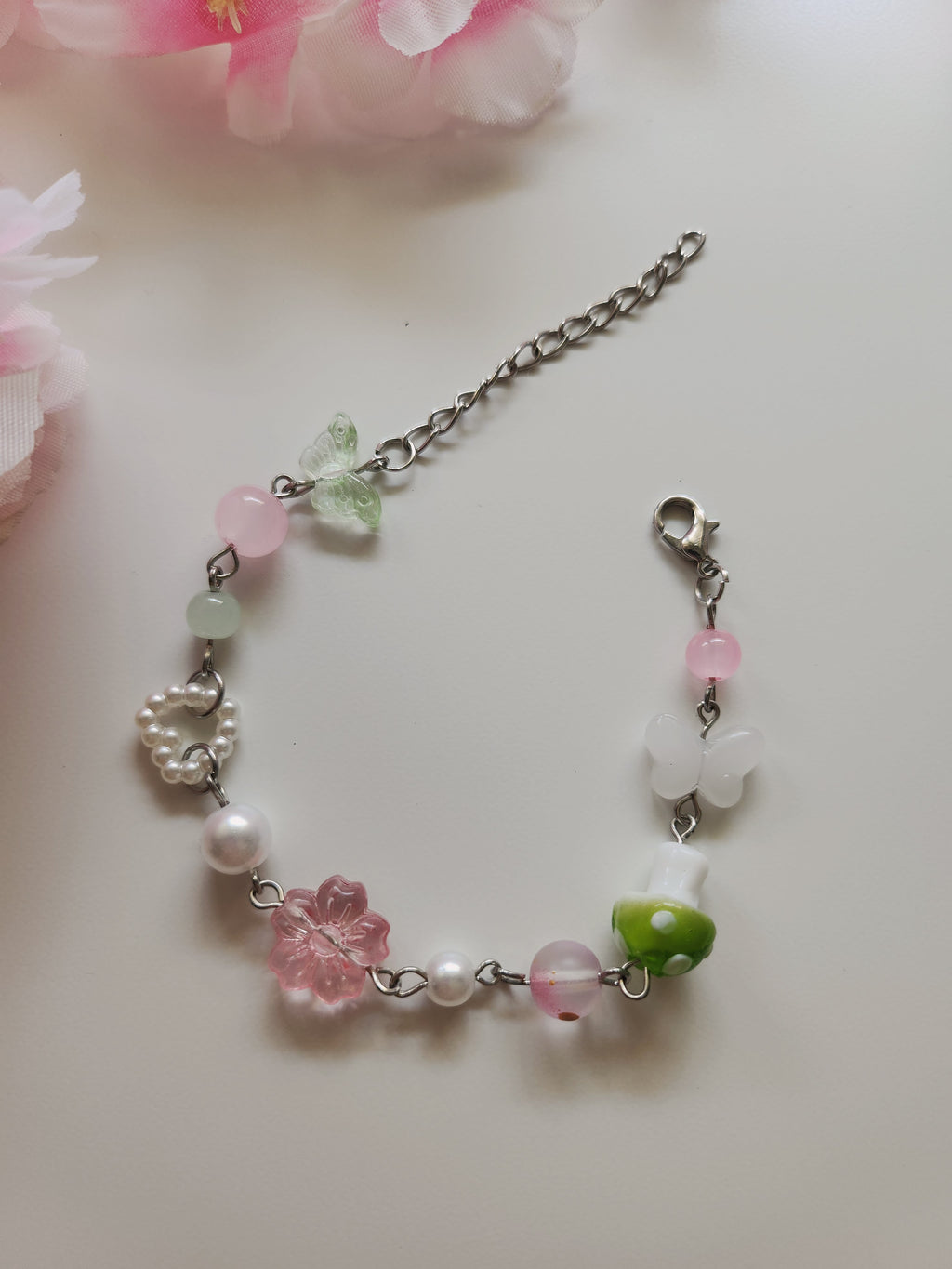 Bracelet féerique - Rose Vert