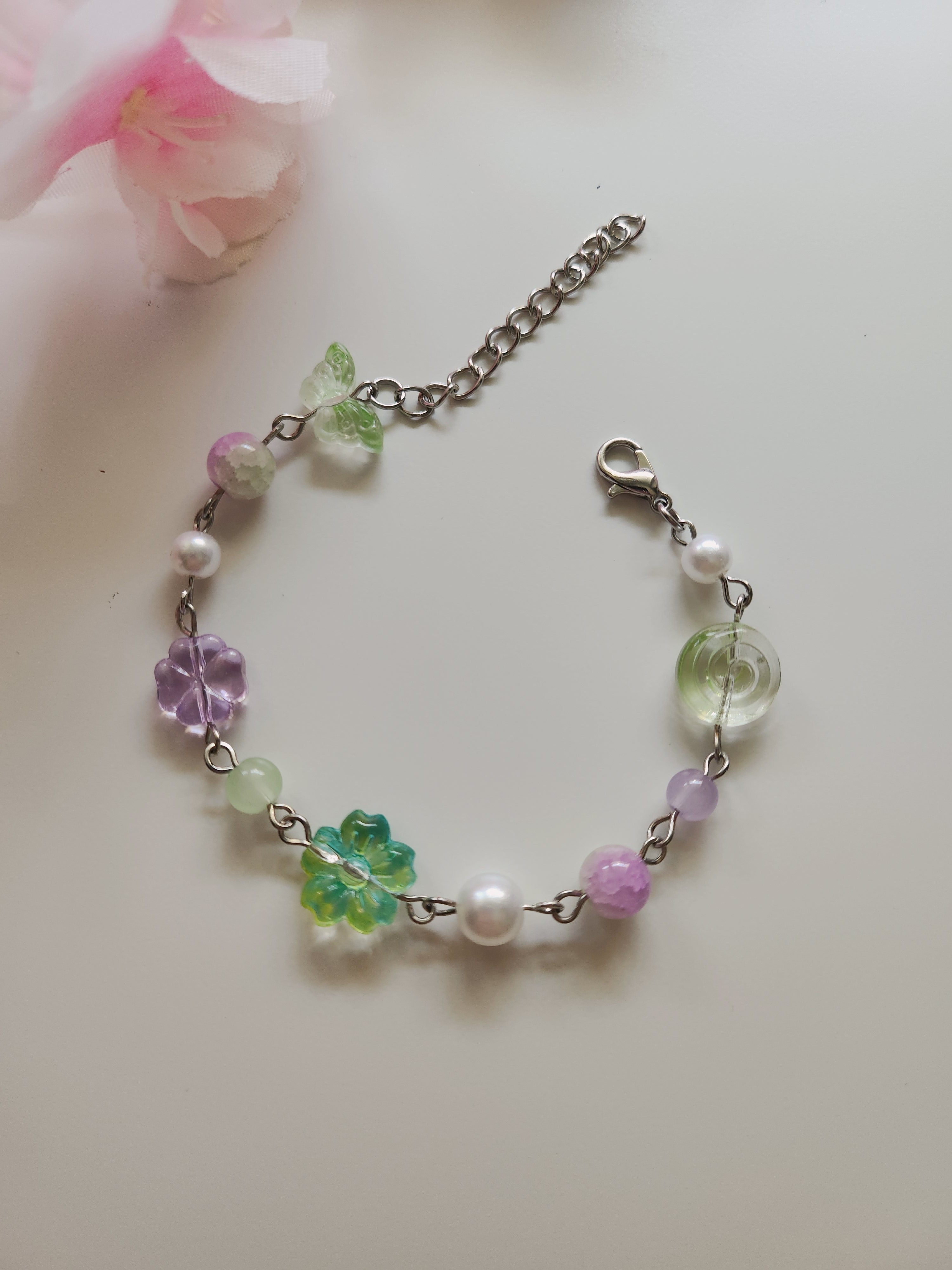 Bracelet féerique - Violet Vert