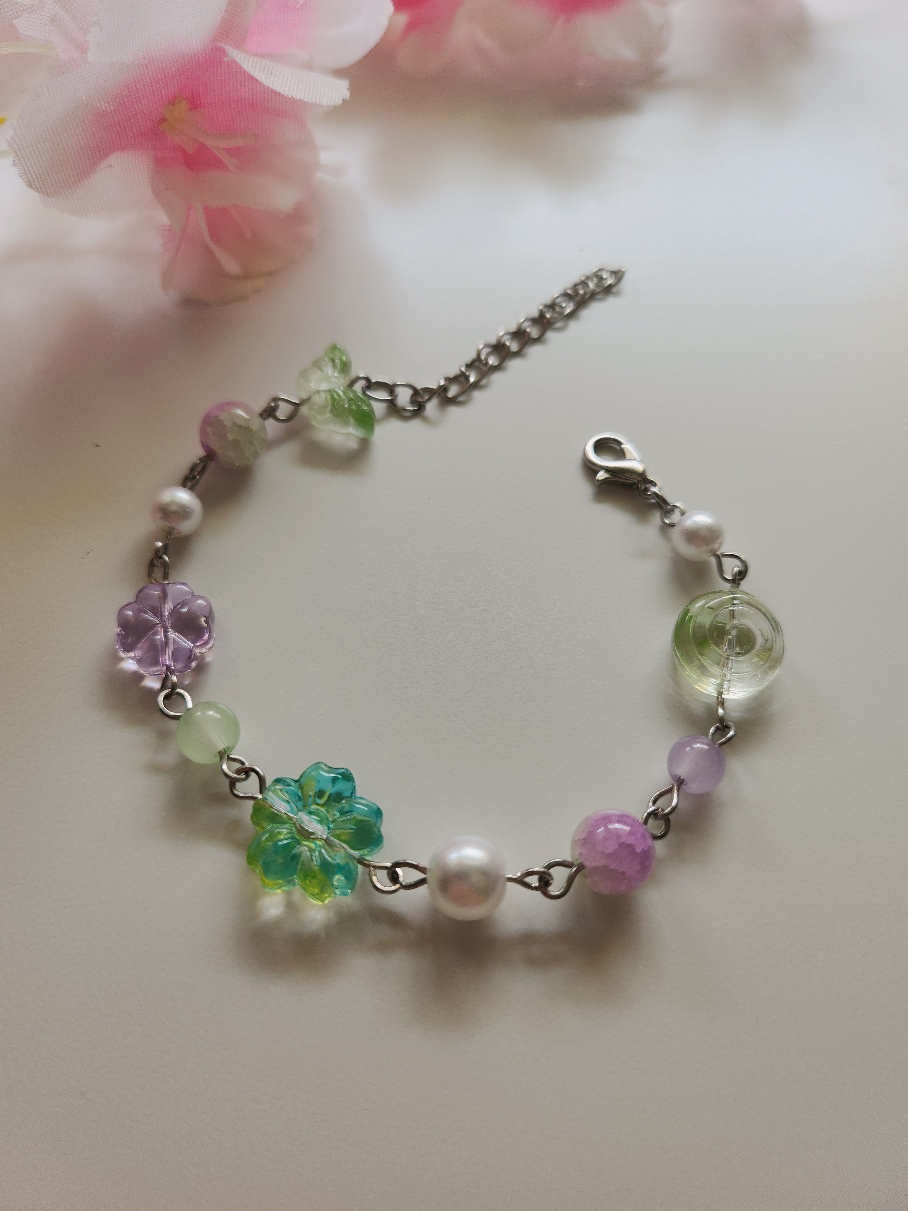Bracelet féerique - Violet Vert
