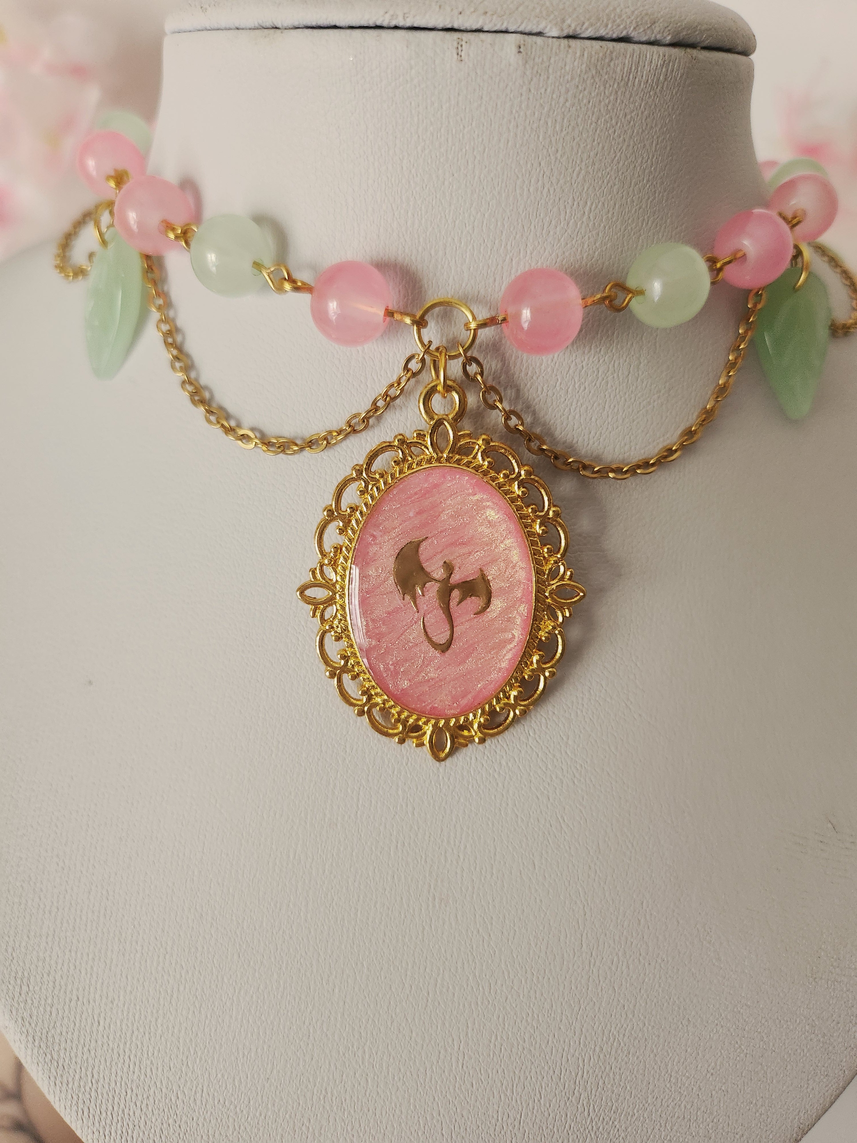 Collier dragon "Flora"